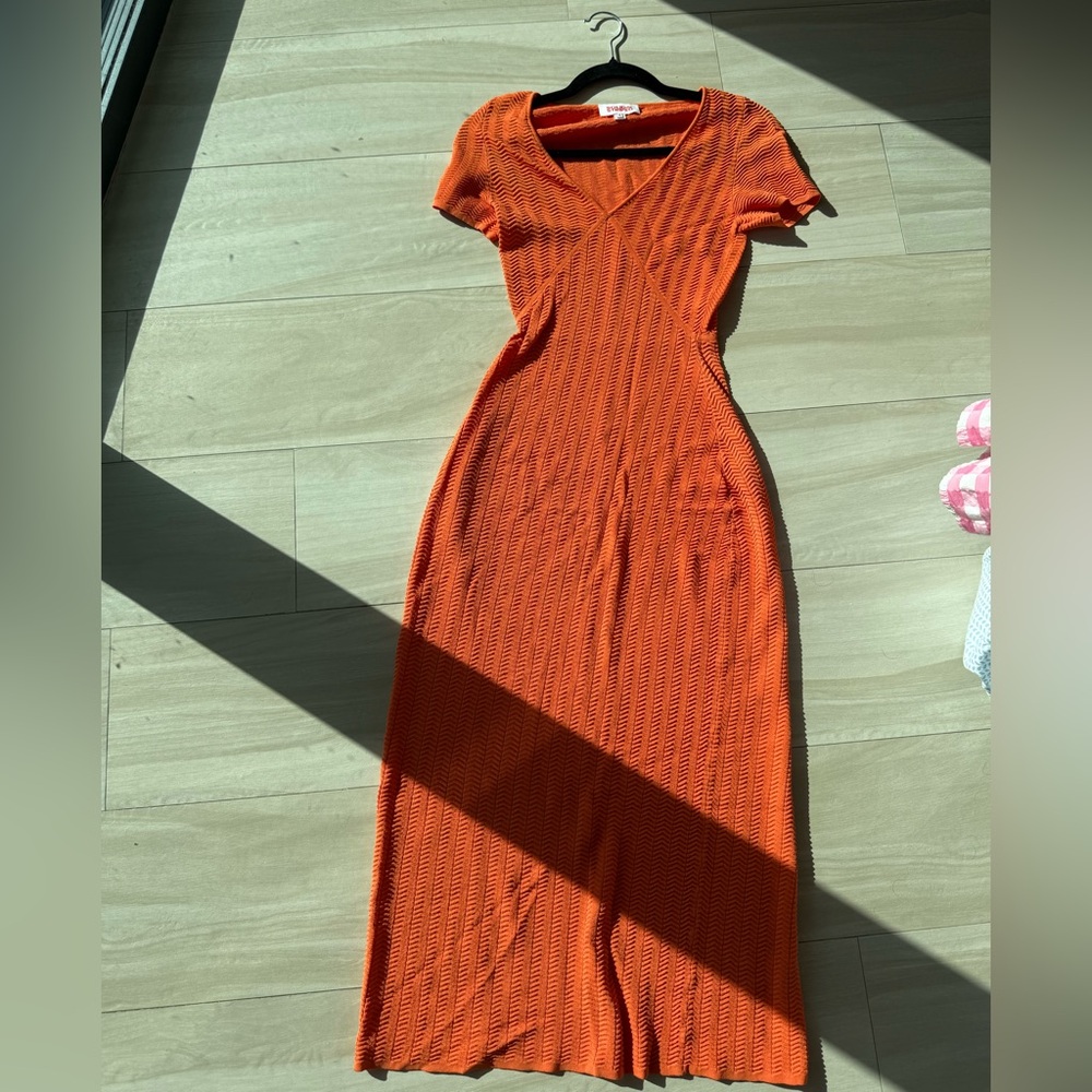 SOLID & STRIPED Vibrant Orange Maxi Dress